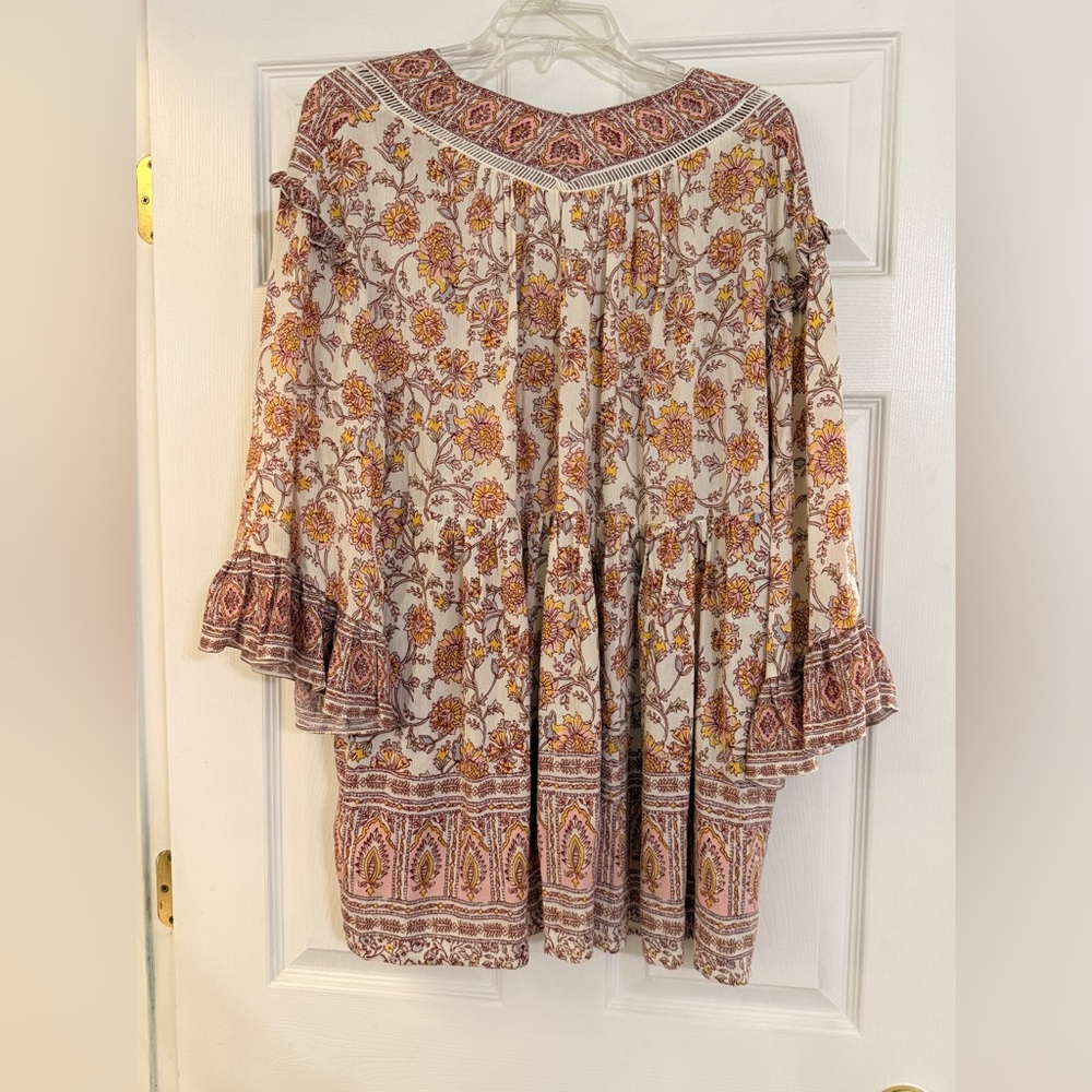 Free People Moonlight Dance Tunic NWT Boho Floral Festival Peasant Top S - Picture 3 of 10